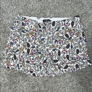 Dear John Women's Paisley Floral Shorts - White, Red, Blue, Yellow